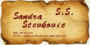 Sandra Stevković vizit kartica